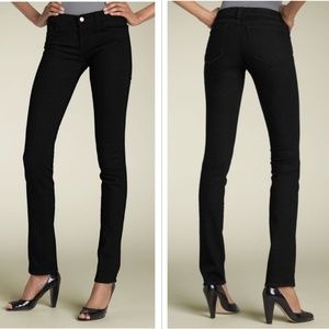 Blue-black rinse low-rise pencil leg J Brand jeans